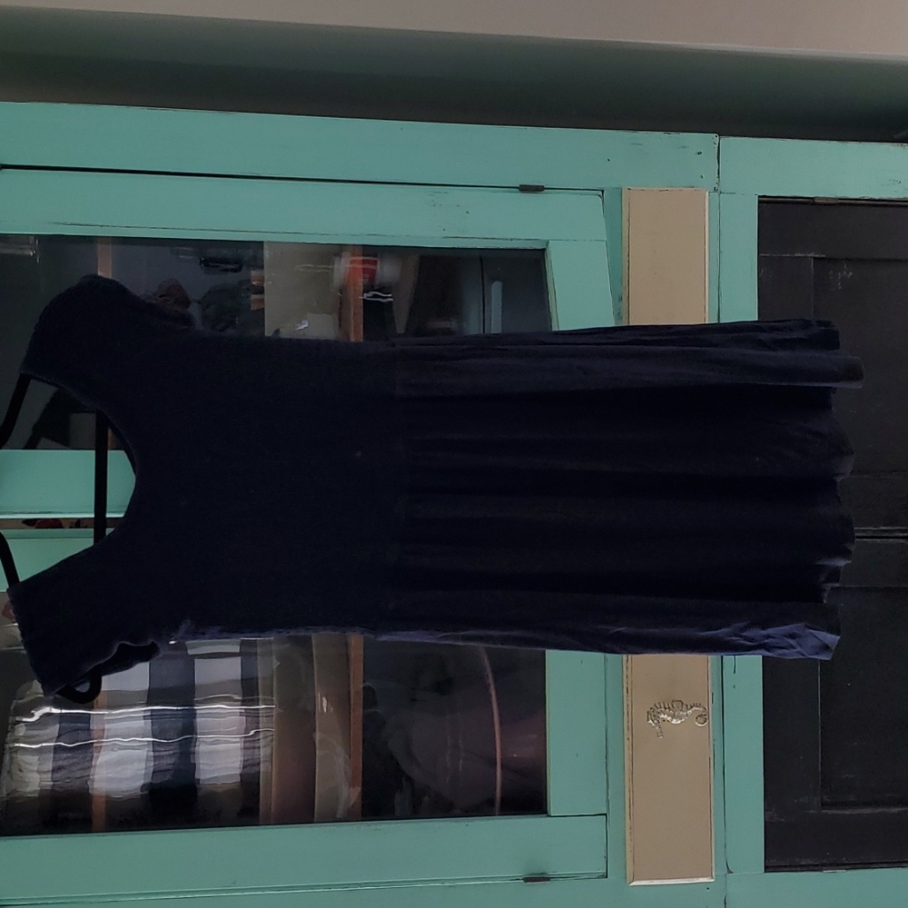 Venus Navy Off the Shoulder Jersey Material Summer Dress size Medium